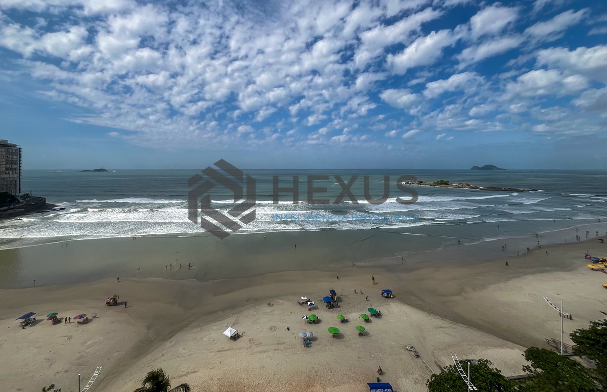 Foto 18 de Apartamento frente mar com vista mar e lazer nas Pitangueiras, Guarujá