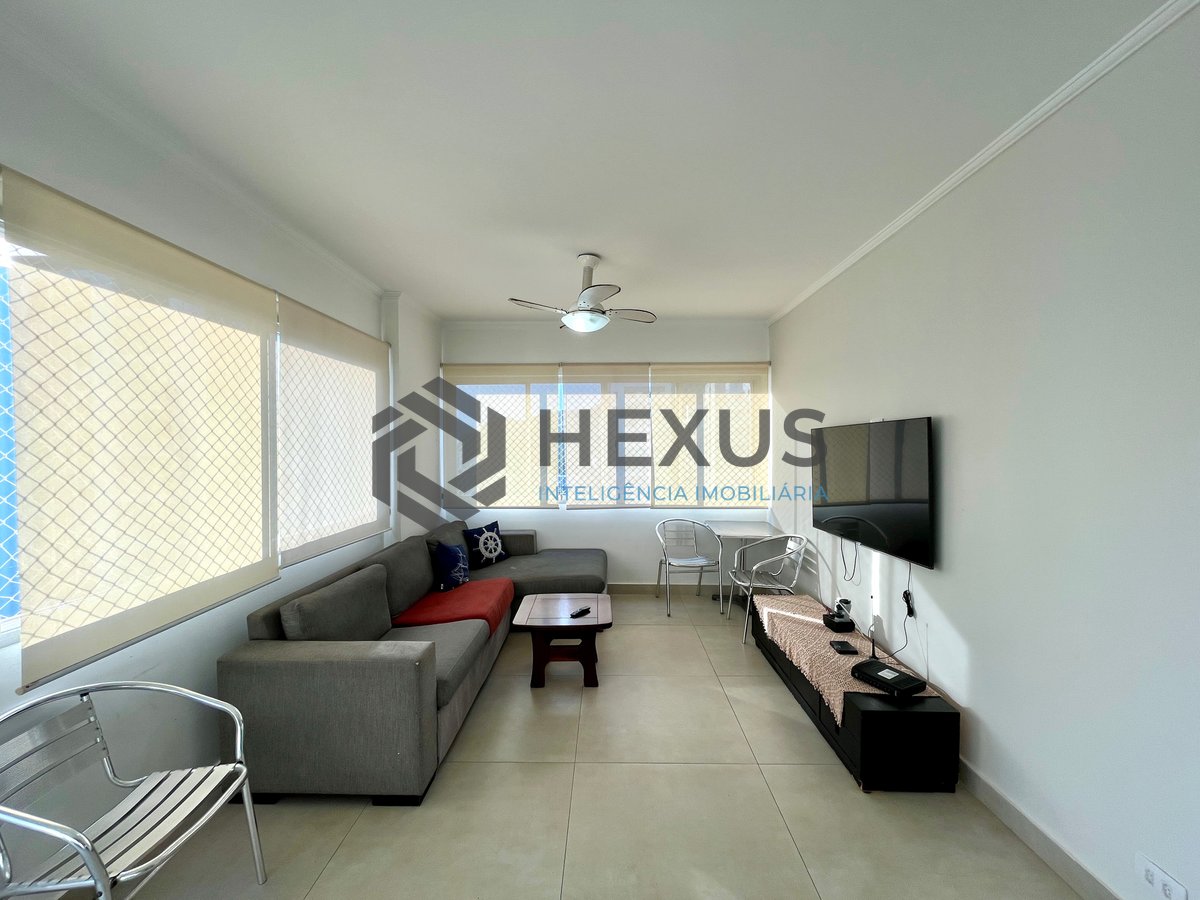 Foto 4 de Apartamento com varanda vista mar na beira mar da praia nas Pitangueiras, Guarujá