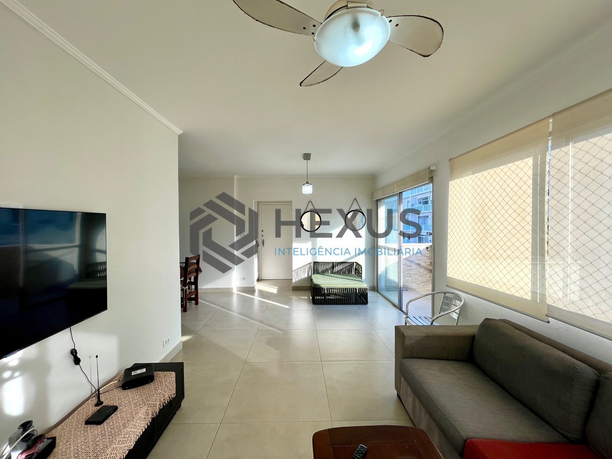 Foto 5 de Apartamento com varanda vista mar na beira mar da praia nas Pitangueiras, Guarujá