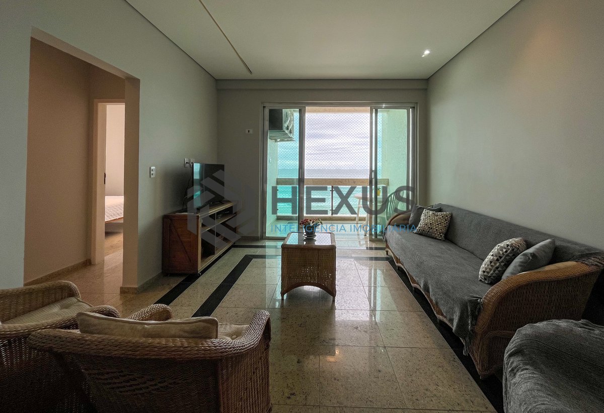 Foto 6 de Apartamento reformado frente mar com varanda vista mar nas Pitangueiras, Guarujá