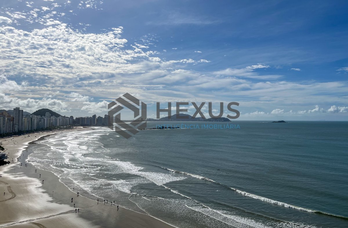 Foto 15 de Apartamento frente mar com varanda vista mar e lazer no Jardim Astúrias, Guarujá