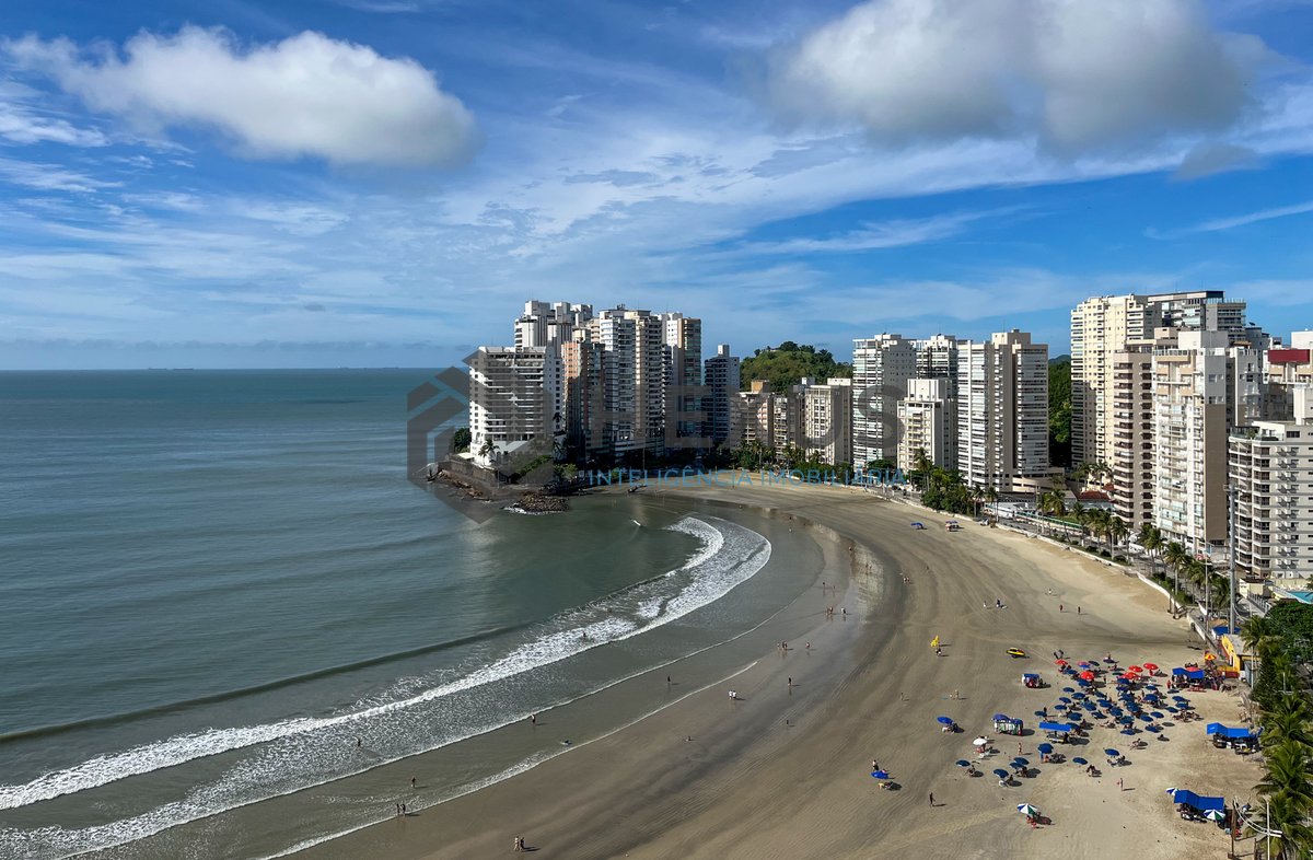 Foto 17 de Apartamento frente mar com varanda vista mar e lazer no Jardim Astúrias, Guarujá