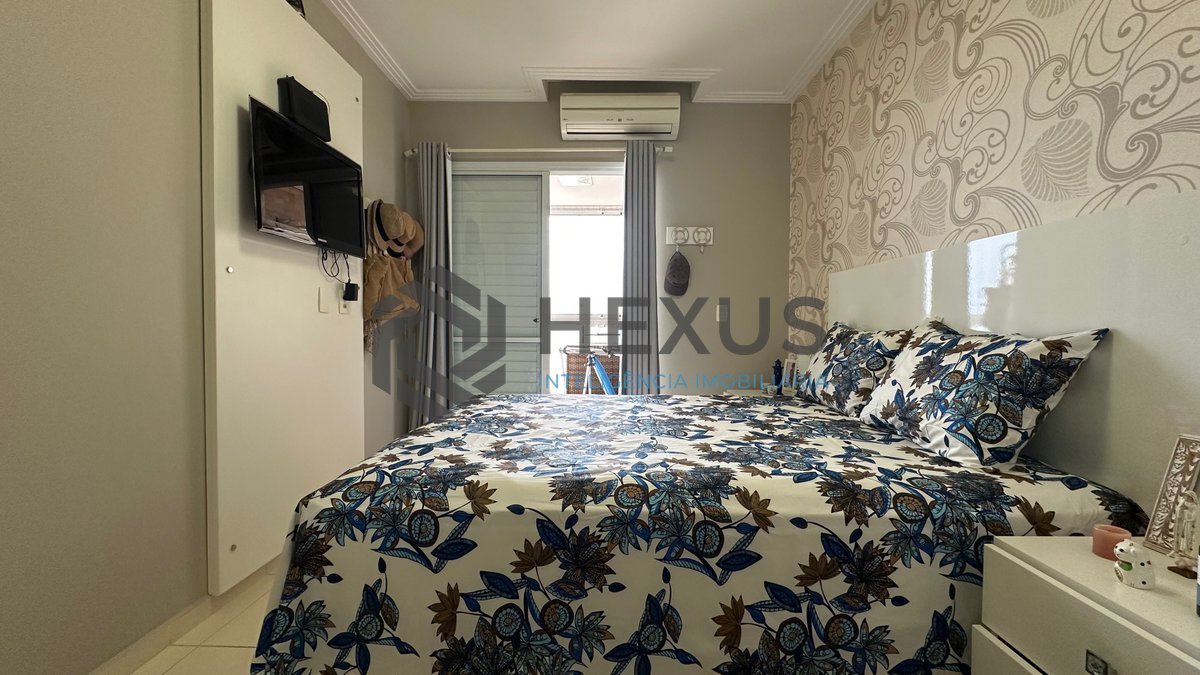 Foto 15 de Apartamento com varanda gourmet vista mar e lazer na Enseada, Guarujá