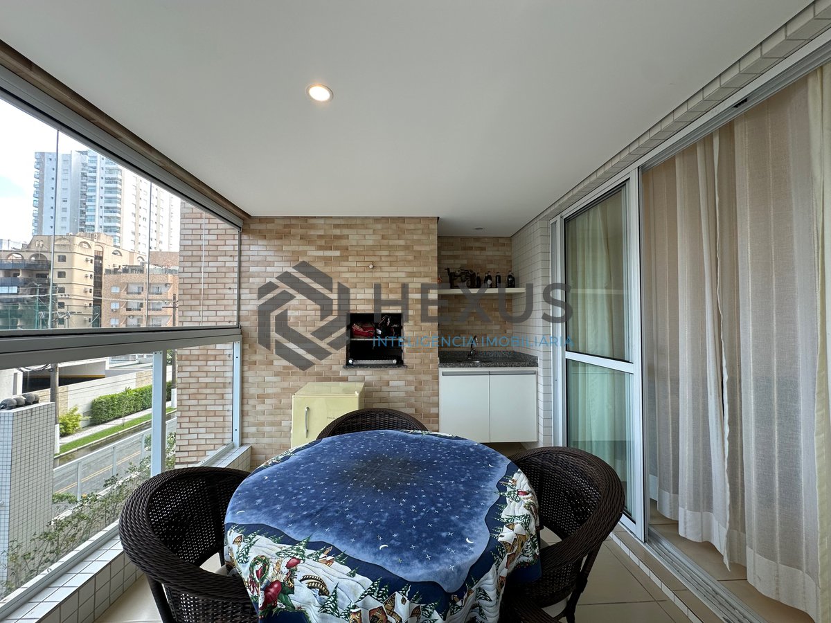 Foto 12 de Apartamento com varanda gourmet vista mar e lazer na Enseada, Guarujá