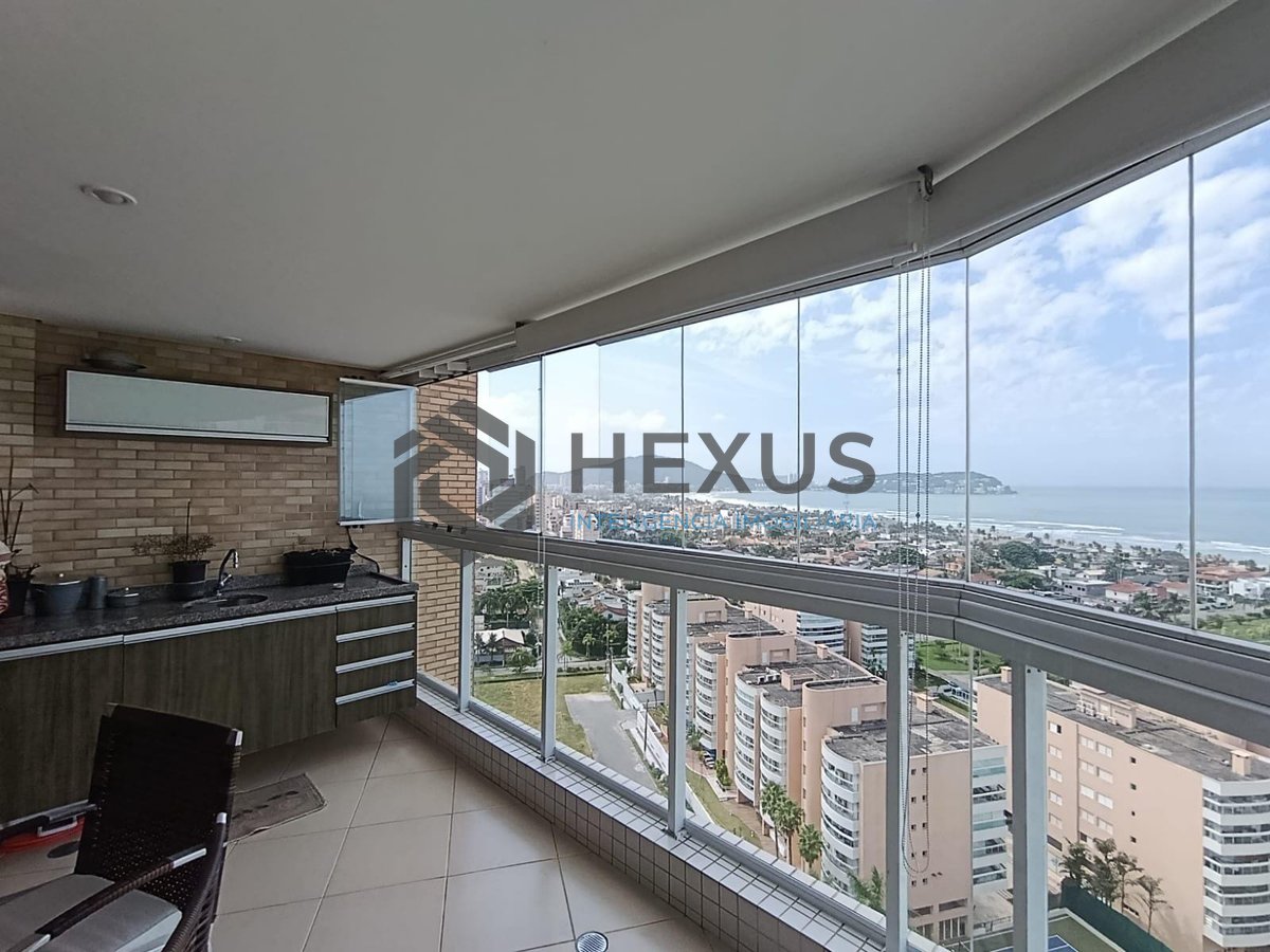 Foto 11 de Apartamento com varanda gourmet vista mar e lazer na Enseada, Guarujá