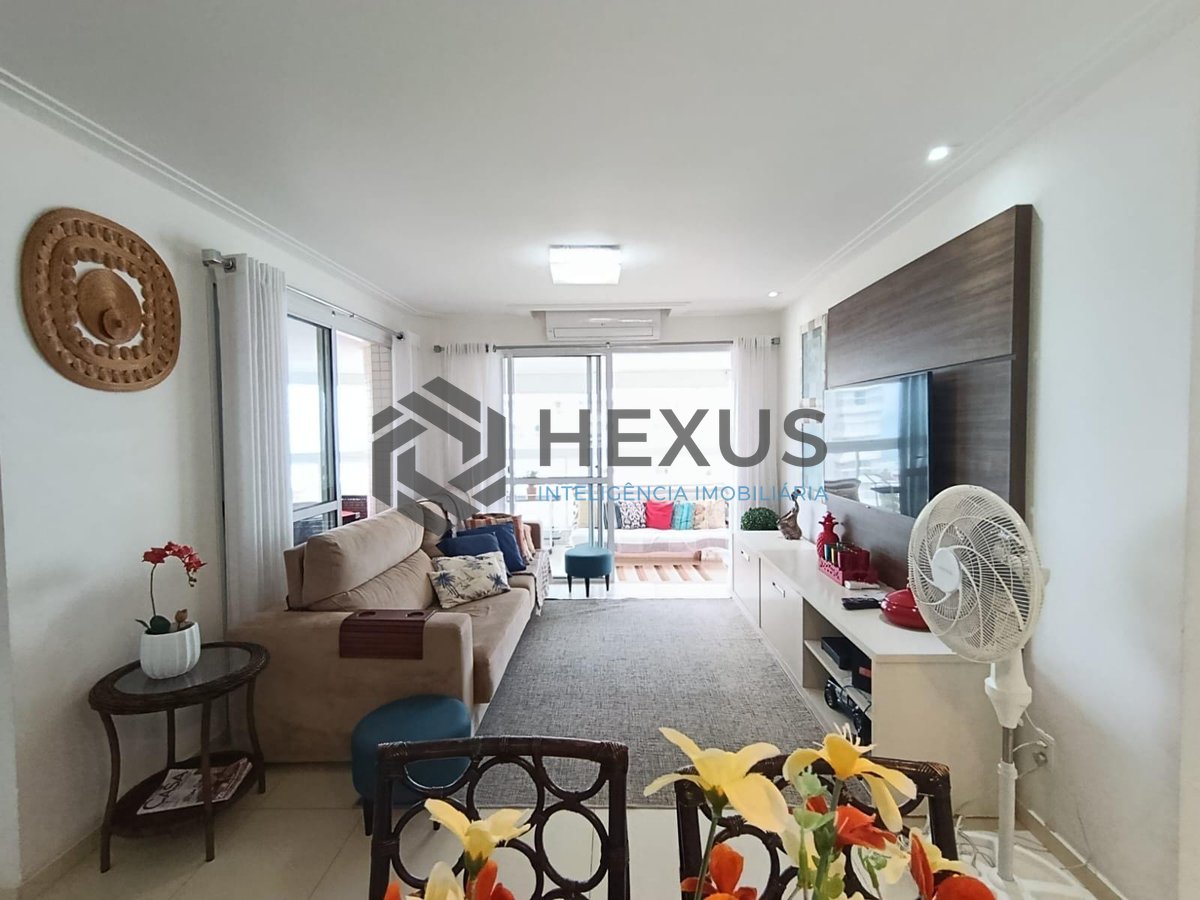 Foto 5 de Apartamento com varanda gourmet vista mar e lazer na Enseada, Guarujá