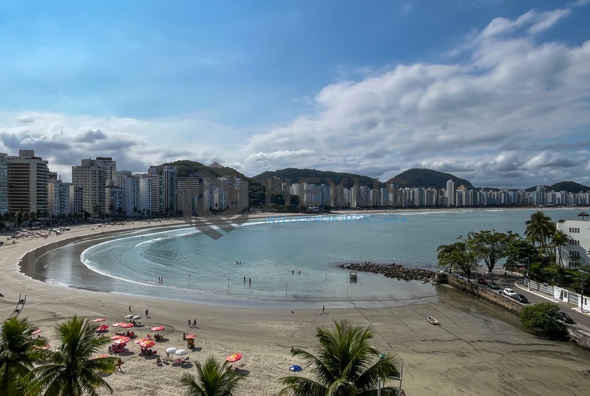 Foto 14 de Apartamento reformado frente mar com varanda vista mar e lazer no Jardim Astúrias, Guarujá