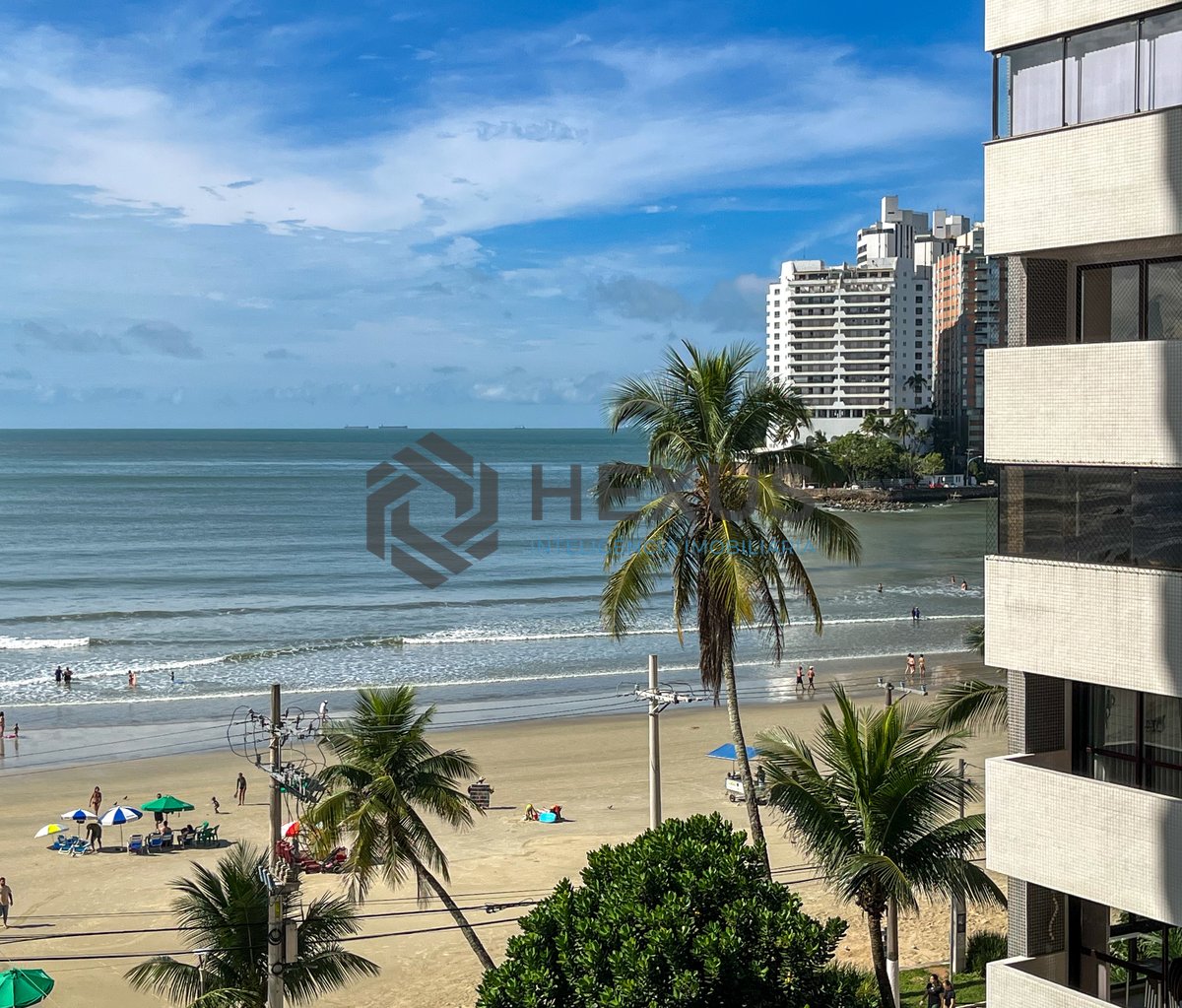 Foto 22 de Apartamento frente mar com varanda vista mar e lazer no Jardim Astúrias, Guarujá