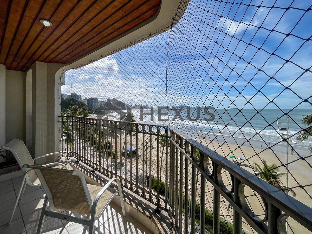 Foto 10 de Apartamento frente mar com varanda vista mar e lazer no Jardim Astúrias, Guarujá