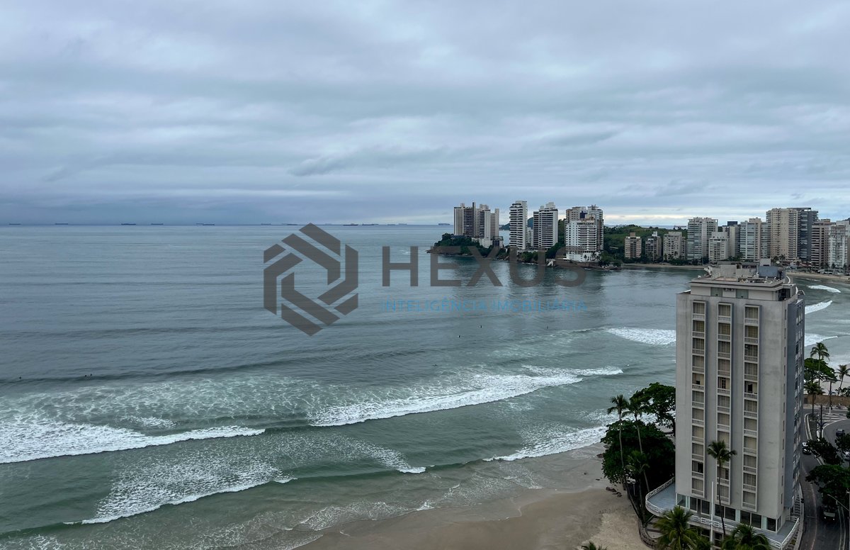 Foto 14 de Apartamento frente mar com vista mar e lazer nas Pitangueiras, Guarujá