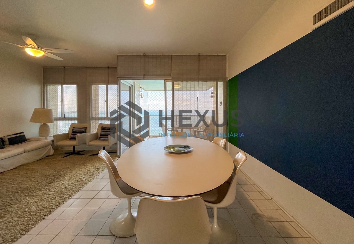 Foto 4 de Apartamento frente mar com varanda nas Pitangueiras, Guarujá