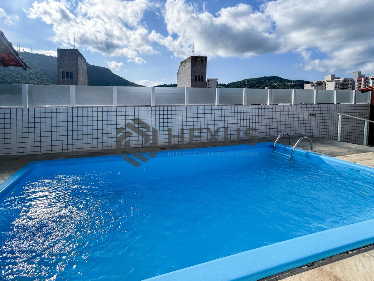 Foto 27 de Apartamento com varanda e lazer a 150m da praia na Enseada, Guarujá