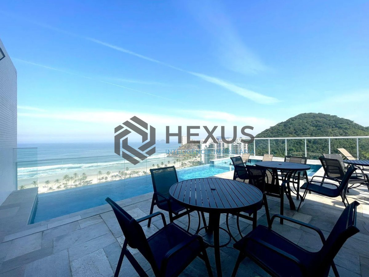 Foto 4 de Apartamento com varanda gourmet vista mar e lazer na Enseada, Guarujá