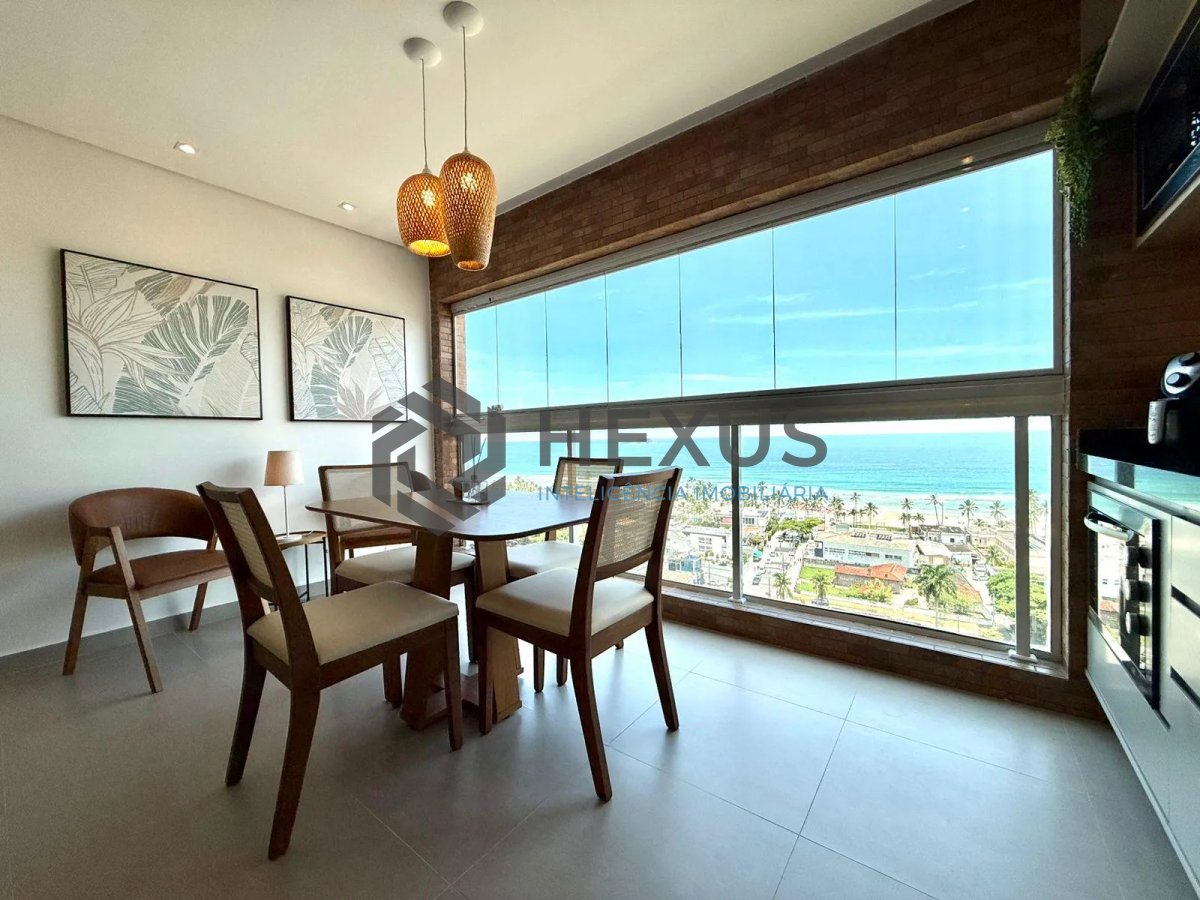 Foto 3 de Apartamento com varanda gourmet vista mar e lazer na Enseada, Guarujá