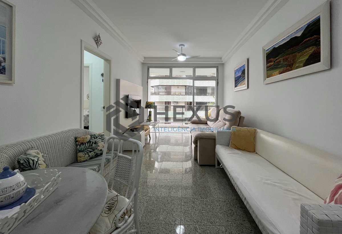 Foto 3 de Apartamento com varanda vista mar e lazer a 1 quadra da praia nas Pitangueiras, Guarujá