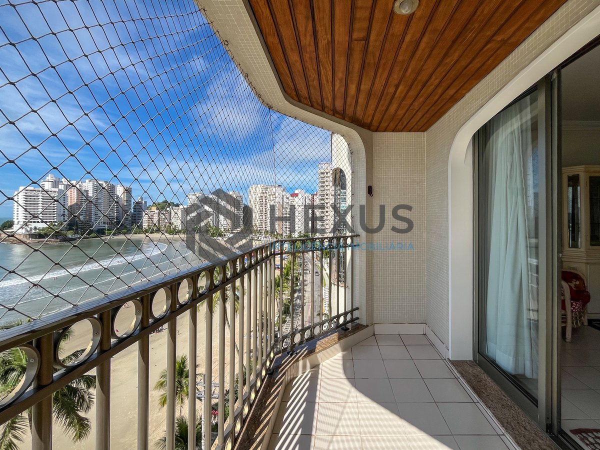 Foto 11 de Apartamento frente mar com varanda vista mar e lazer no Jardim Astúrias, Guarujá