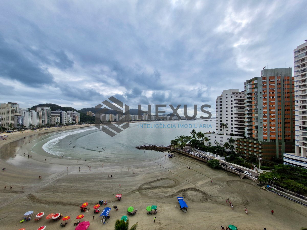 Foto 19 de Apartamento frente mar com varanda vista mar e lazer no Jardim Astúrias, Guarujá