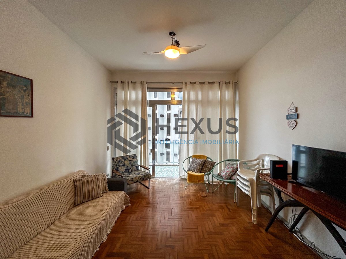 Foto 4 de Apartamento frente mar com varanda vista mar na Praia das Pitangueiras, Guarujá