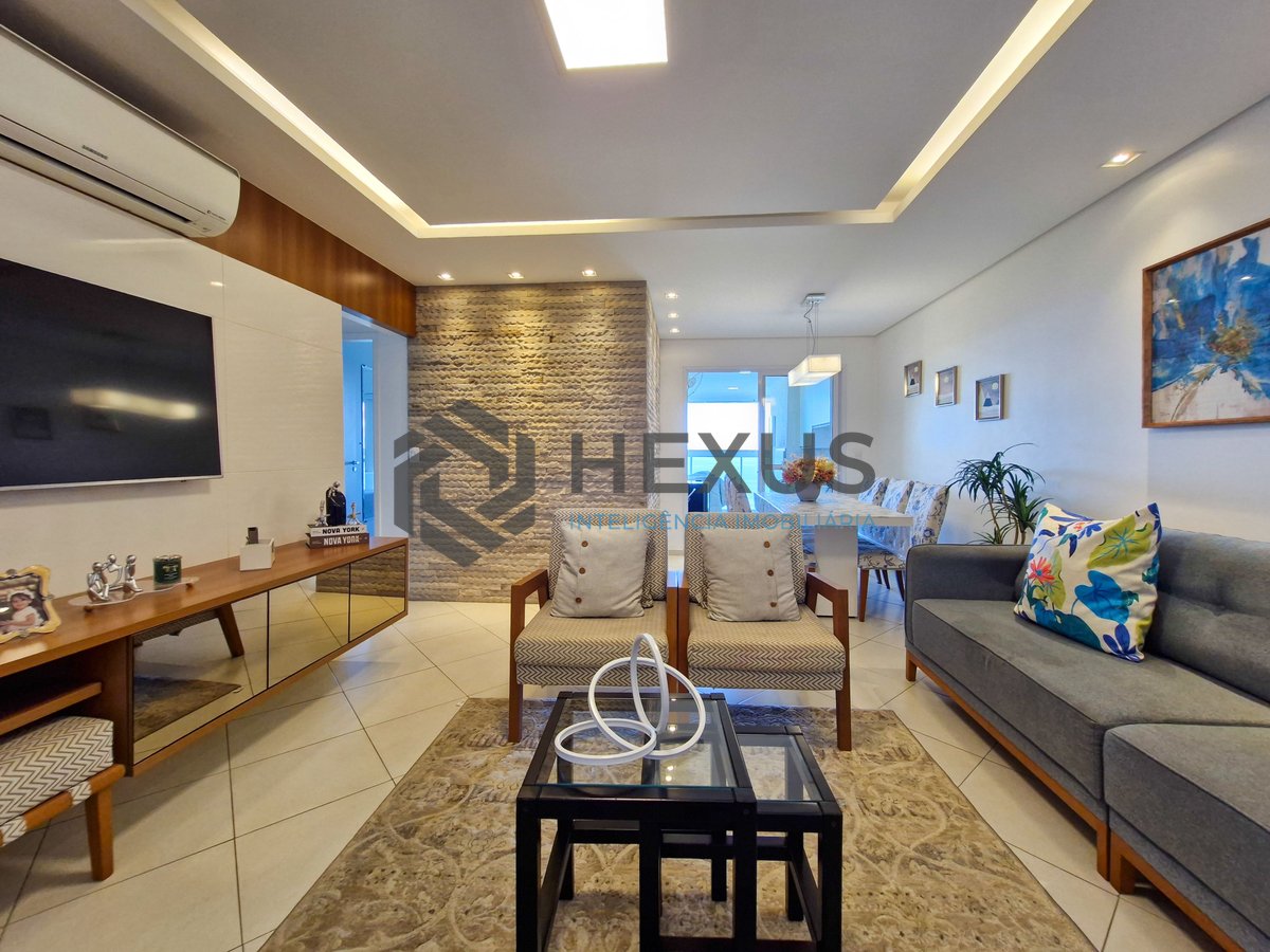 Foto 9 de Apartamento com varanda gourmet vista mar e lazer na beira mar da praia no Tombo, Guarujá