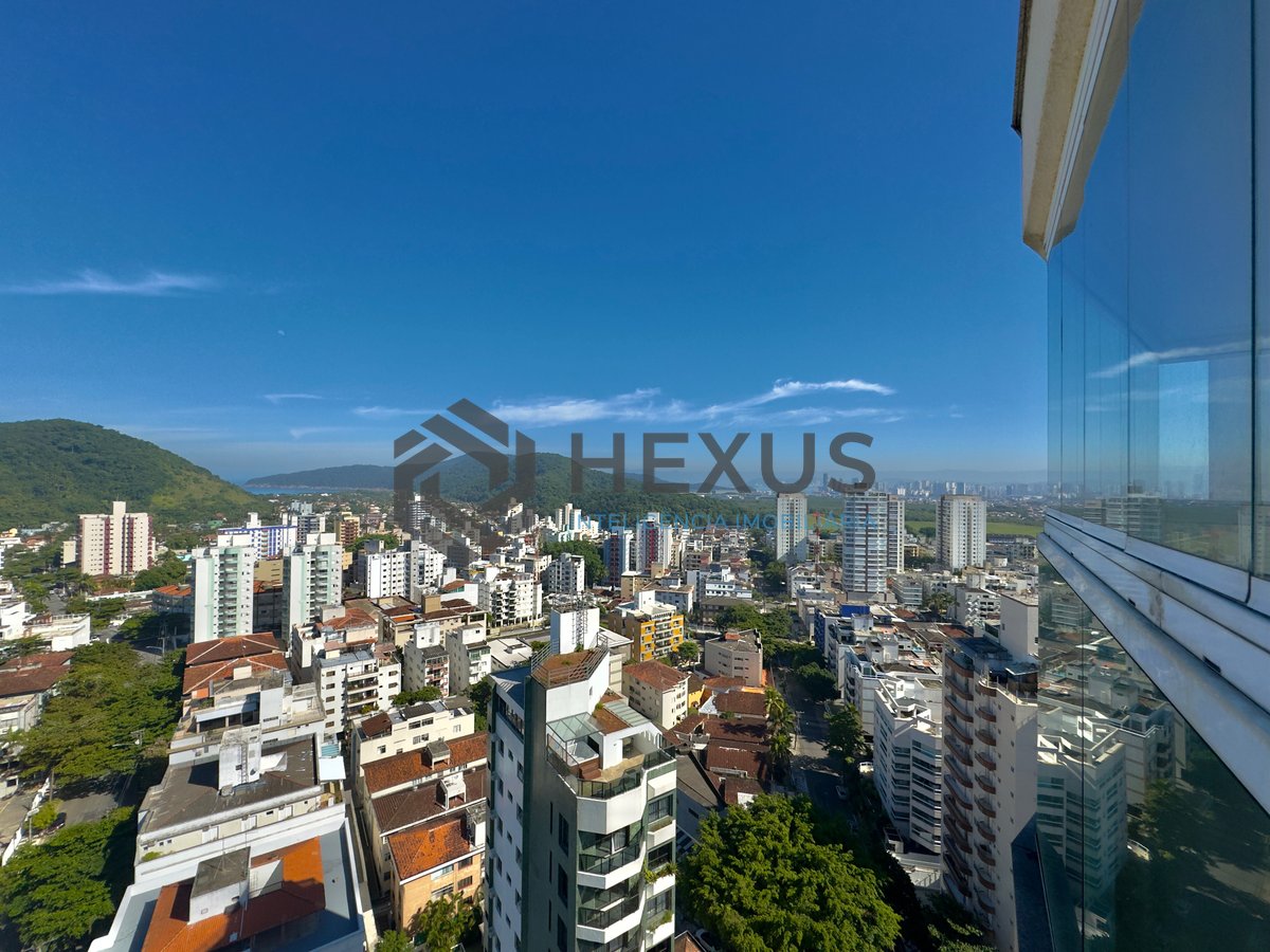 Foto 6 de Apartamento com varanda gourmet vista mar e lazer na beira mar da praia no Tombo, Guarujá