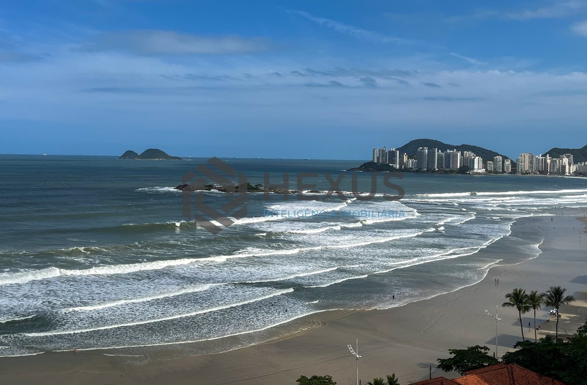 Foto 14 de Apartamento com varanda vista mar e lazer na beira mar da praia nas Pitangueiras, Guarujá