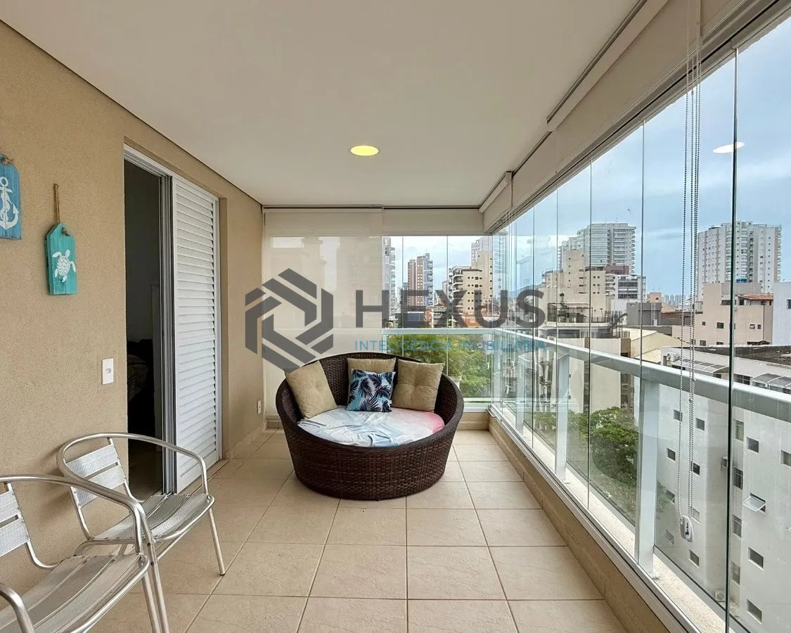 Foto 6 de Apartamento com varanda vista mar e lazer a 500m da praia na Enseada, Guarujá