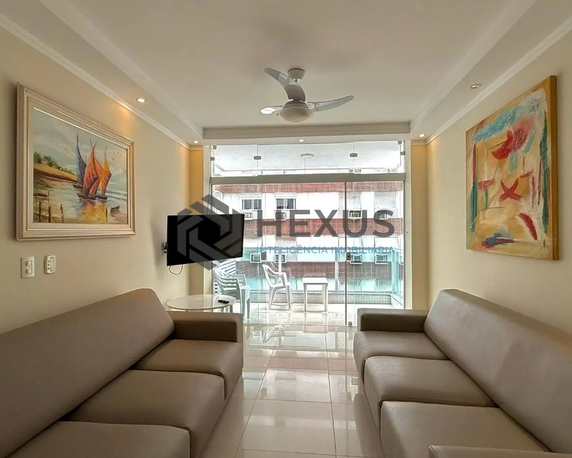 Foto 5 de Apartamento reformado com varanda vista mar na beira mar da praia nas Pitangueiras, Guarujá