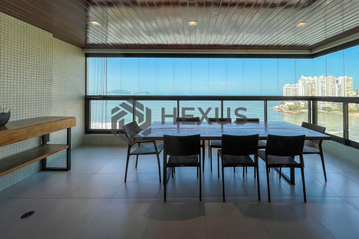 Foto 8 de Apartamento frente mar com varanda e lazer no Jardim Astúrias, Guarujá