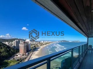 Foto 2 de Apartamento frente mar com varanda vista mar e lazer a 1 quadra da praia nas Pitangueiras, Guarujá