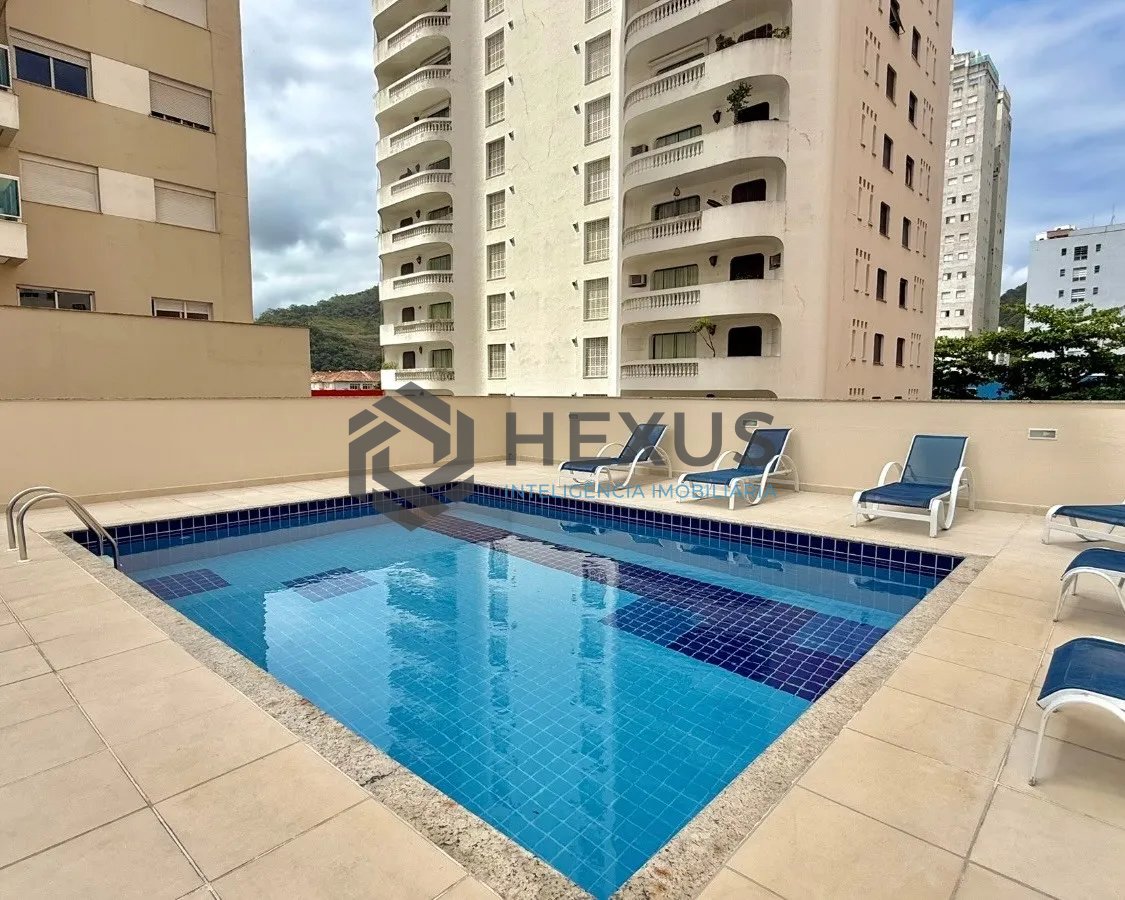 Foto 22 de Apartamento com varanda e lazer a 50m da praia nas Pitangueiras, Guarujá