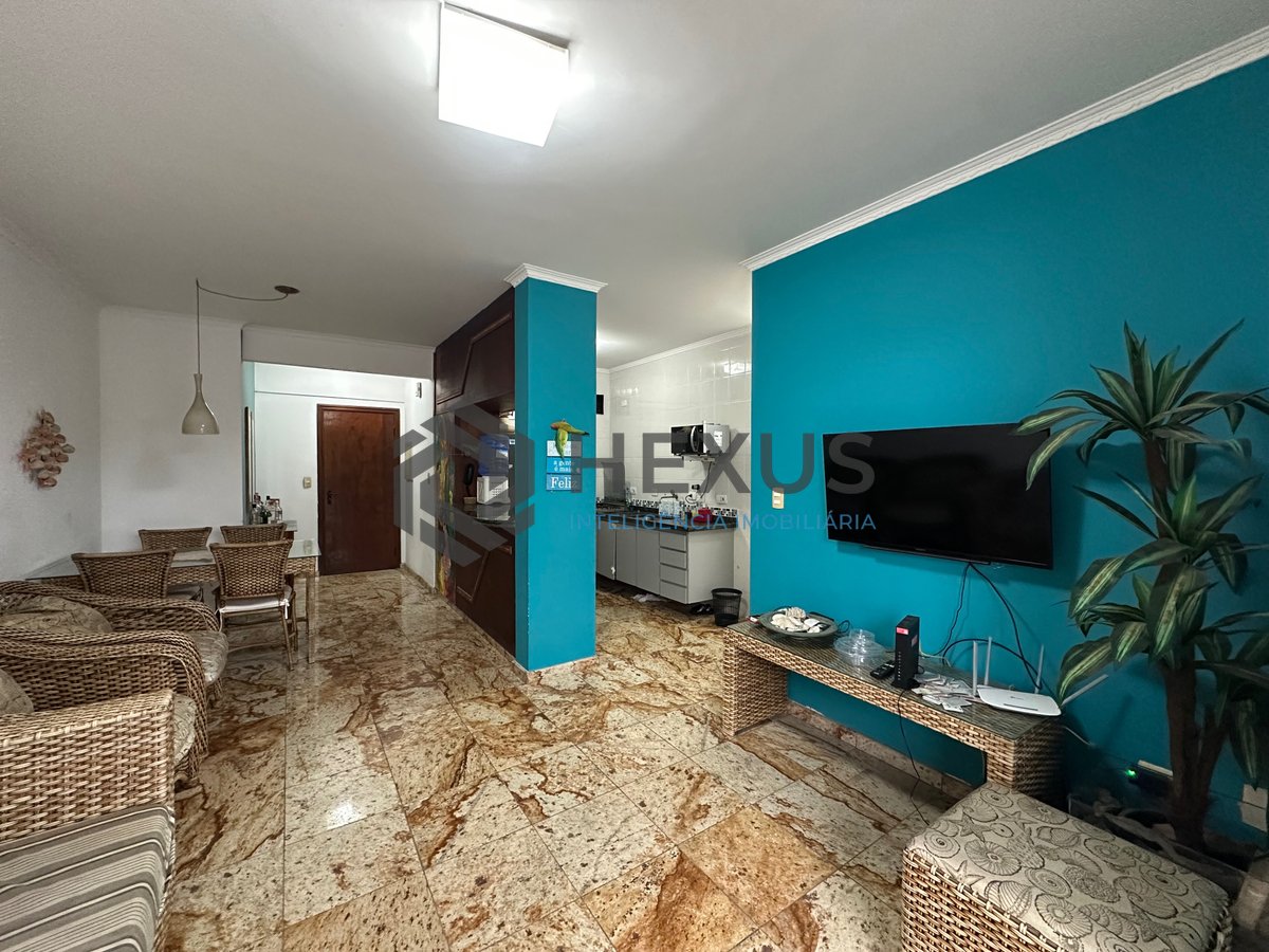 Foto 6 de Apartamento com varanda e lazer a 500m da praia na Enseada, Guarujá