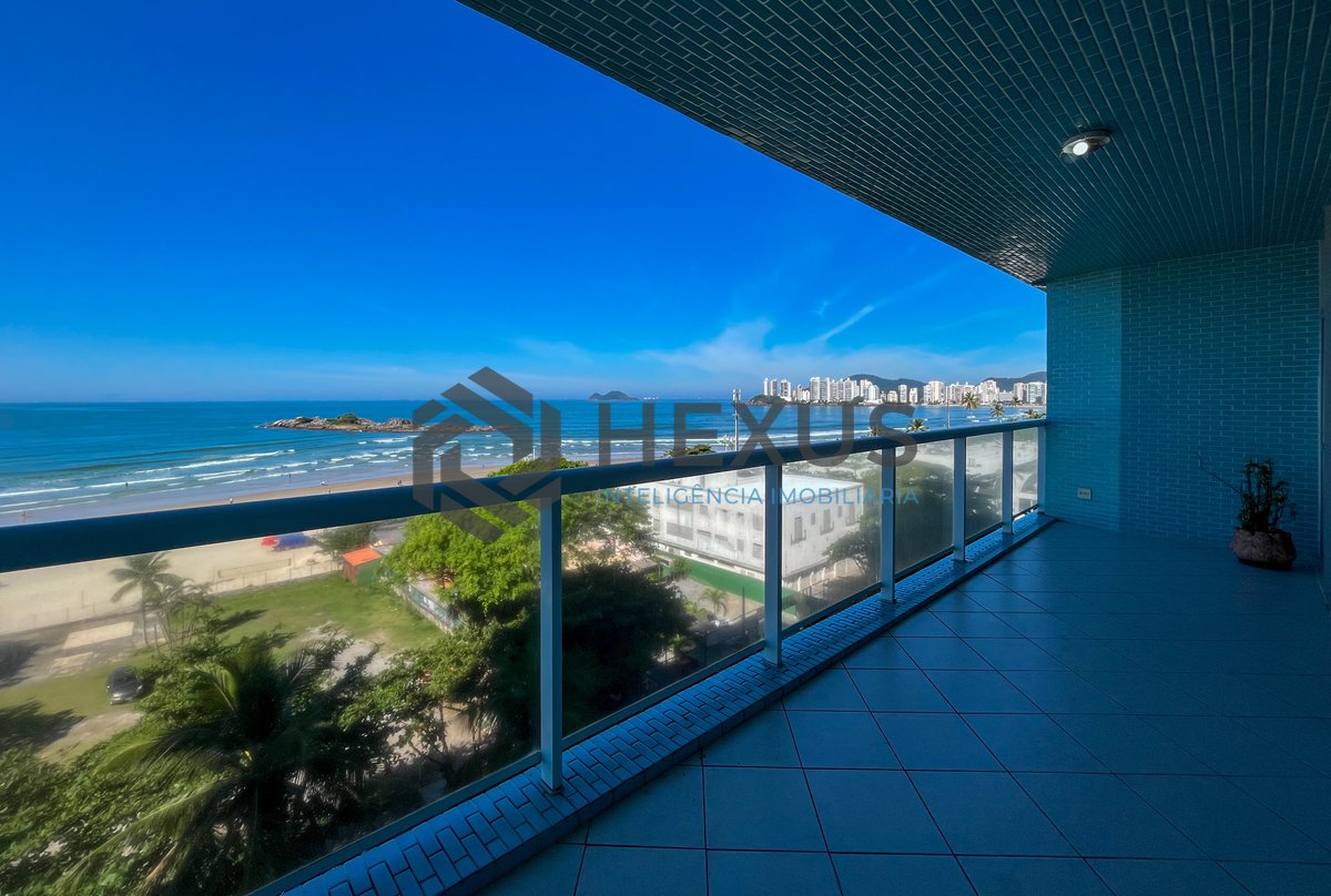 Foto 15 de Apartamento frente mar com varanda nas Pitangueiras, Guarujá