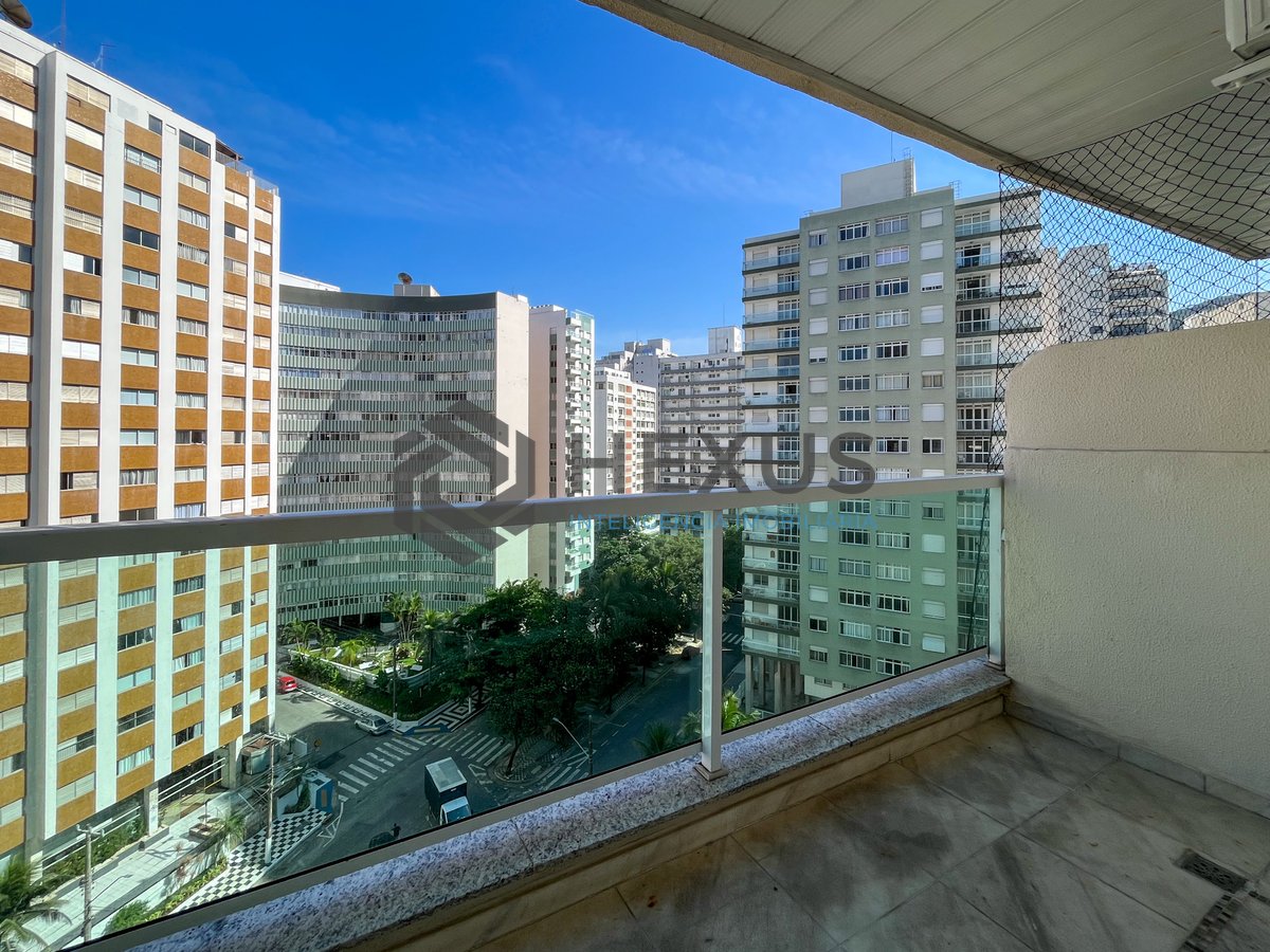 Foto 8 de Apartamento reformado com varanda vista mar na beira mar da praia nas Pitangueiras, Guarujá