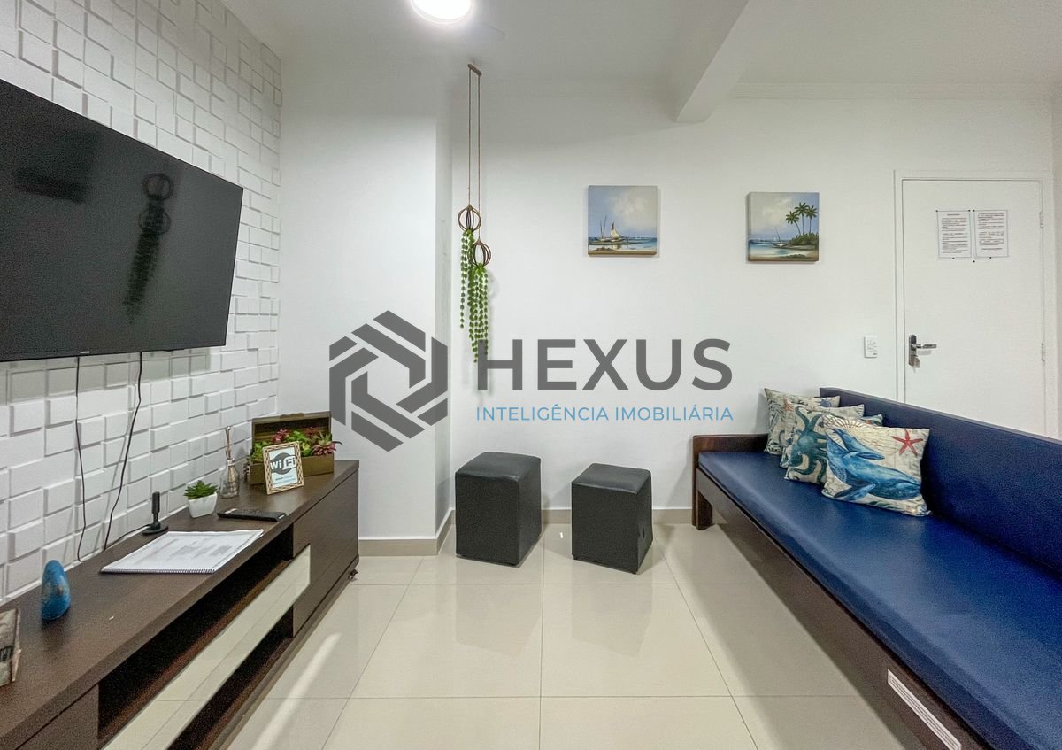 Foto 4 de Apartamento com varanda e lazer a 1 quadra da praia nas Pitangueiras, Guarujá