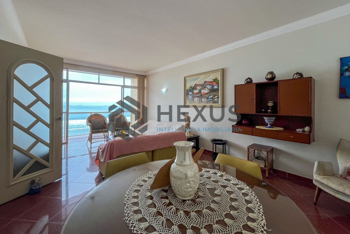 Foto 4 de Apartamento frente mar com varanda e vaga à venda, Pitangueiras, Guarujá, SP
