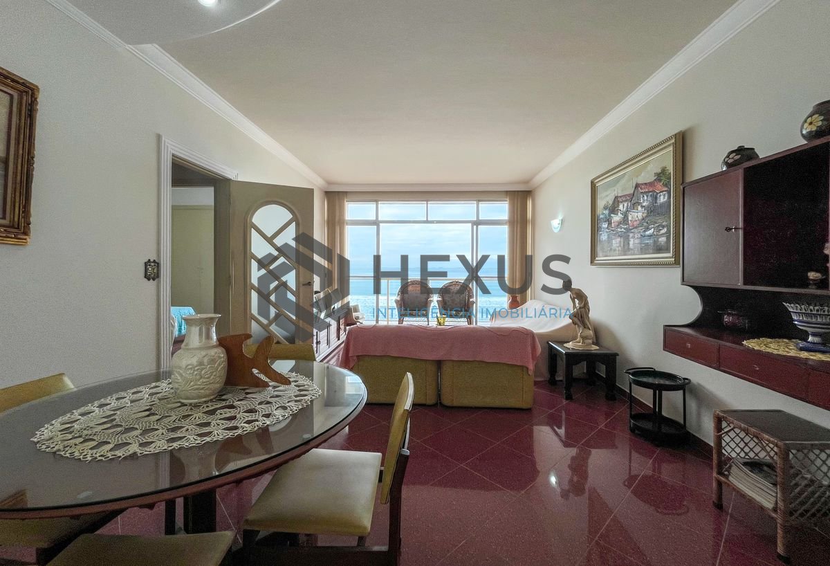 Foto 5 de Apartamento frente mar com varanda e vaga à venda, Pitangueiras, Guarujá, SP