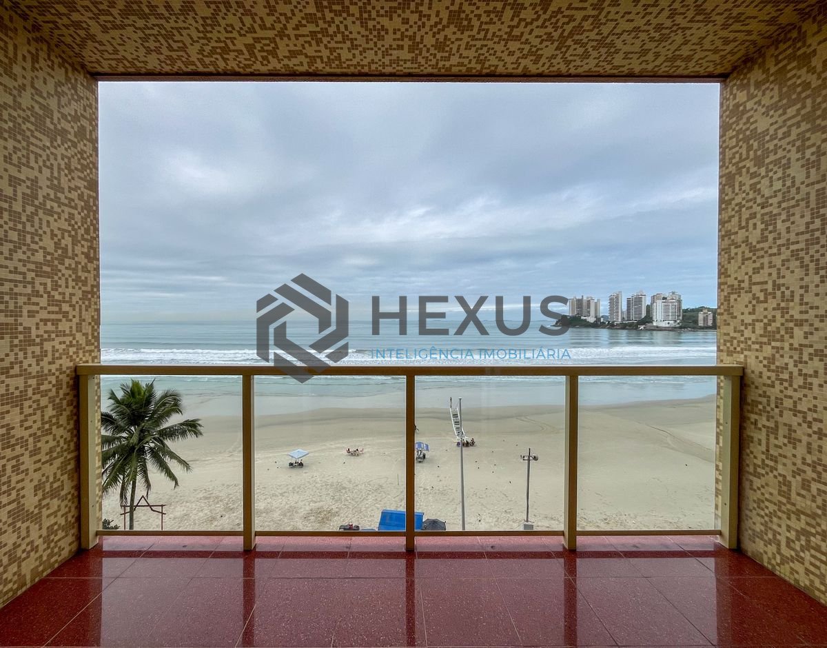 Foto 9 de Apartamento frente mar com varanda e vaga à venda, Pitangueiras, Guarujá, SP