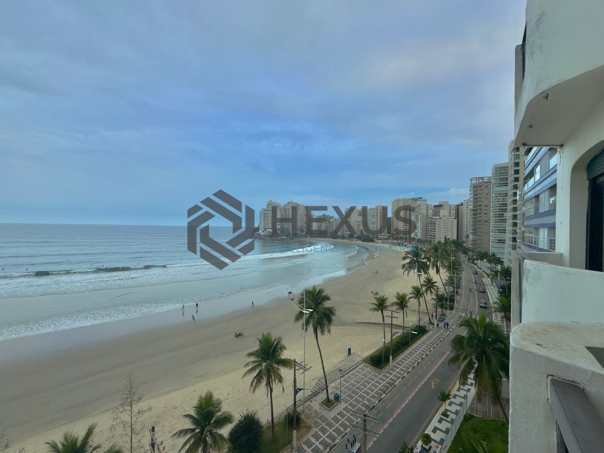 Foto 6 de Apartamento frente mar com varanda vista mar no Jardim Astúrias, Guarujá