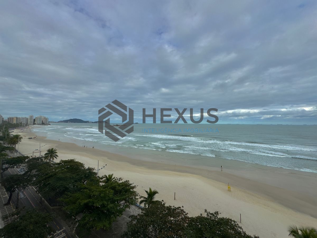 Foto 4 de Apartamento reformado frente mar com varanda vista mar e lazer nas Pitangueiras, Guarujá