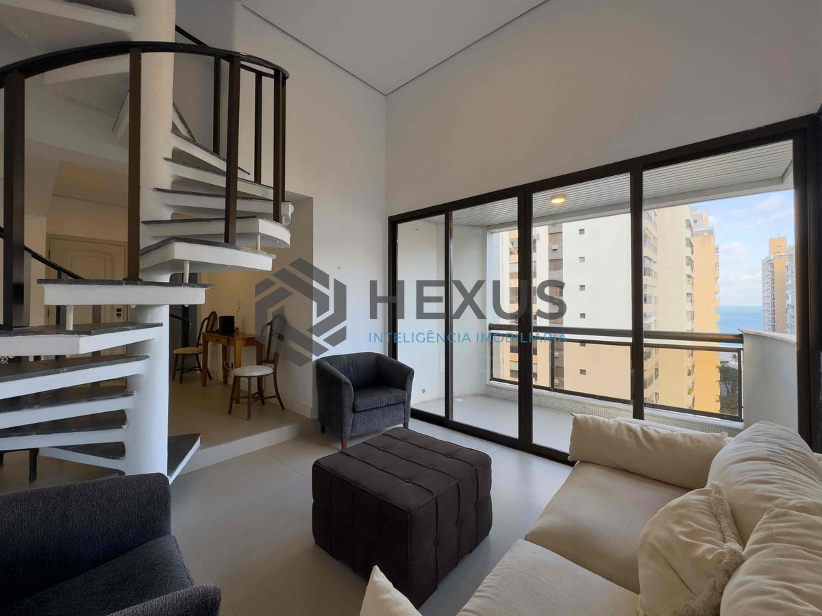 Foto 16 de Cobertura duplex com piscina, churrasqueira e vista mar na Praia das Pitangueiras - 4 Quartos (2 suítes), 2 Vagas, Guarujá-SP | Hexus Inteligência Imobiliária