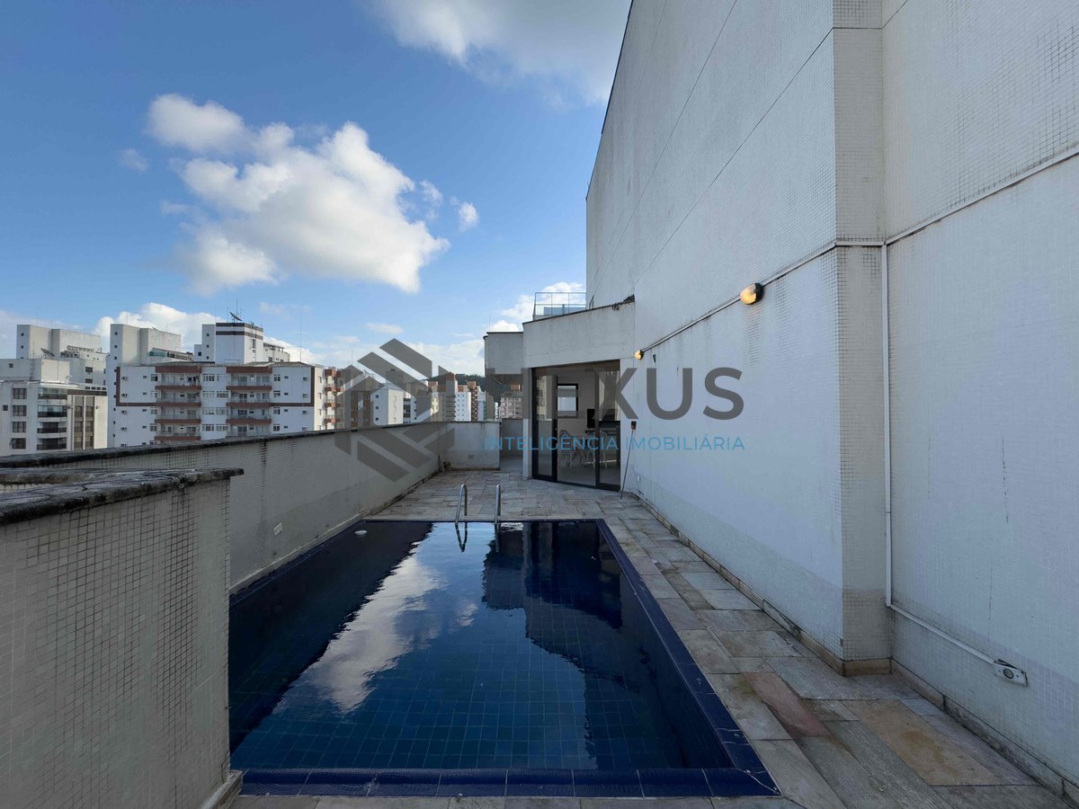 Foto 10 de Cobertura duplex com piscina, churrasqueira e vista mar na Praia das Pitangueiras - 4 Quartos (2 suítes), 2 Vagas, Guarujá-SP | Hexus Inteligência Imobiliária