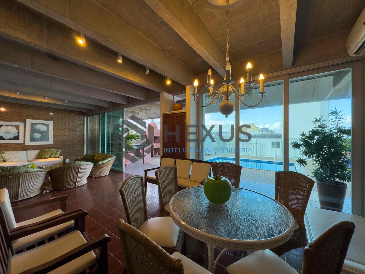 Foto 15 de Cobertura com piscina, churrasqueira, vista mar, quadra mar, Praia das Pitangueiras, 3 quartos (3 suítes), 2 vagas, Guarujá-SP | Hexus Inteligência Imobiliária