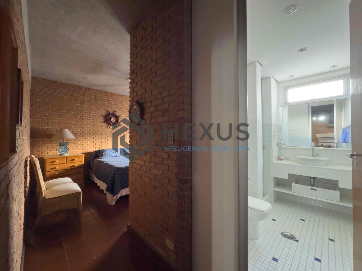 Foto 28 de Cobertura com piscina, churrasqueira, vista mar, quadra mar, Praia das Pitangueiras, 3 quartos (3 suítes), 2 vagas, Guarujá-SP | Hexus Inteligência Imobiliária
