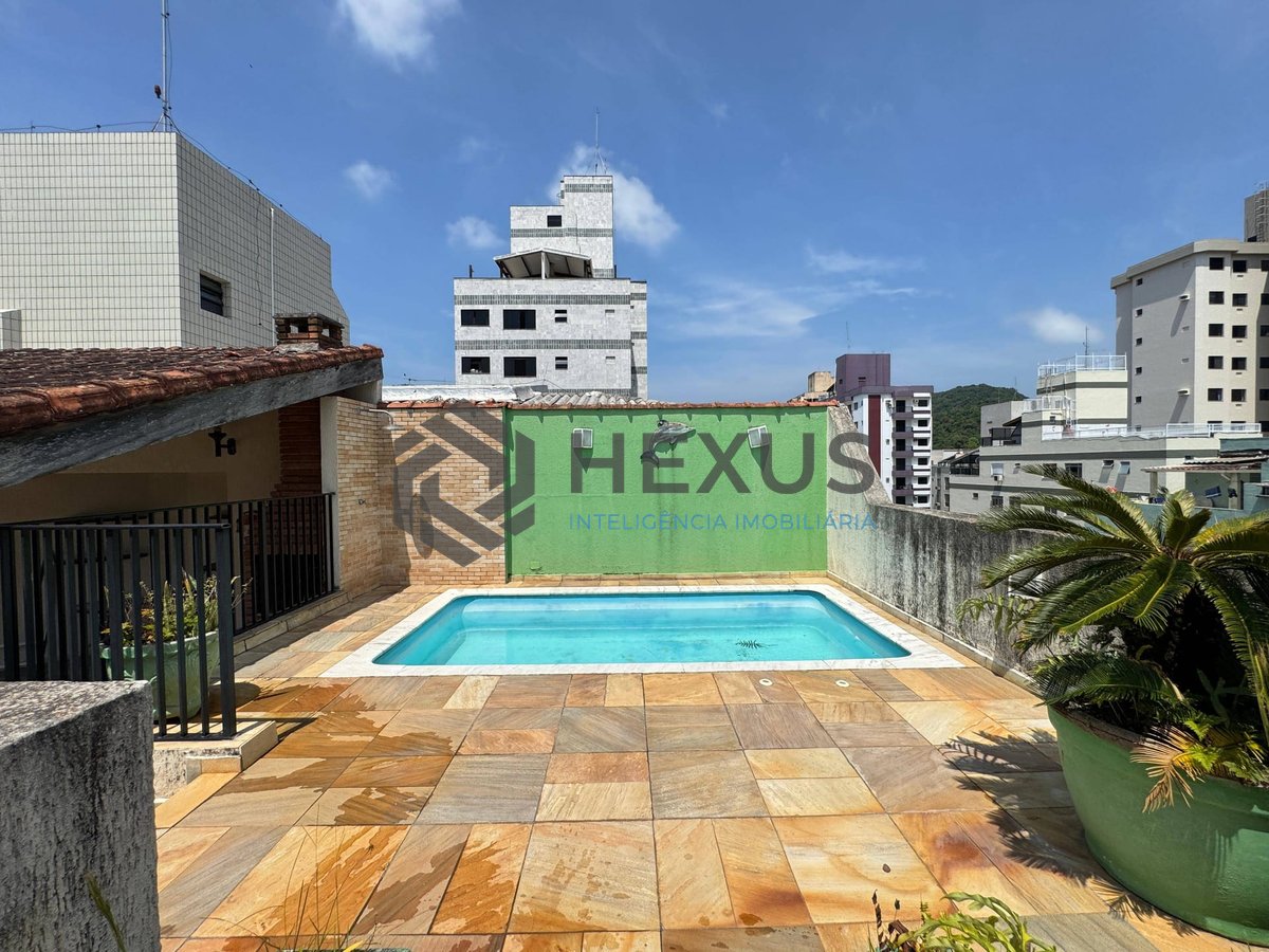 Foto 39 de Cobertura Penthouse com varanda e lazer a venda no Tombo, Guaruja