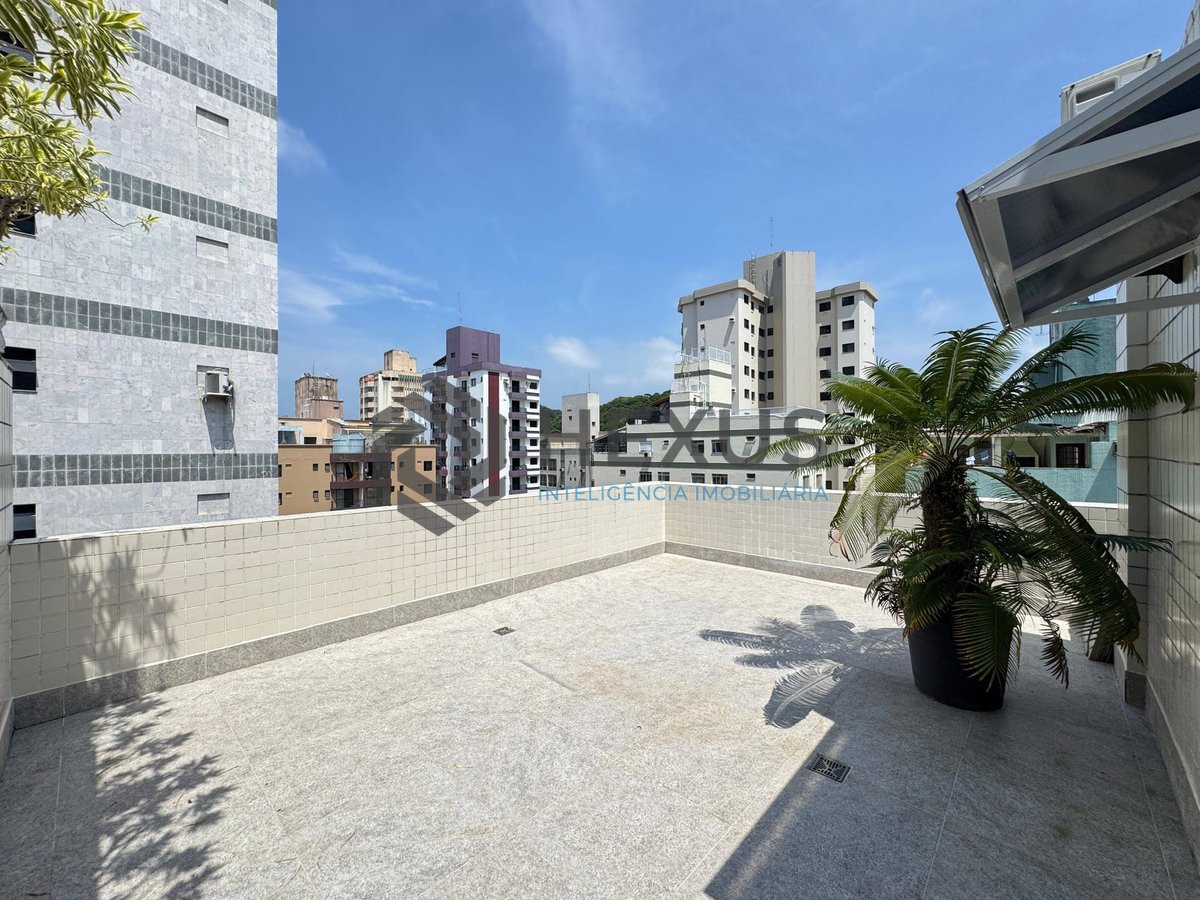 Foto 9 de Cobertura Penthouse com varanda e lazer a venda no Tombo, Guaruja