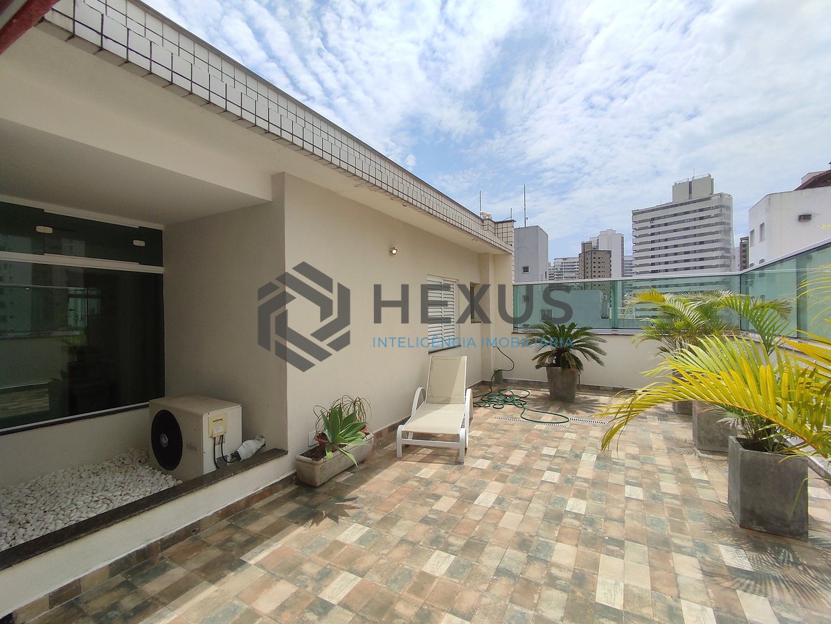 Foto 32 de Cobertura Penthouse reformada com varanda gourmet e despesas baixas na Praia das Asturias, Guaruja
