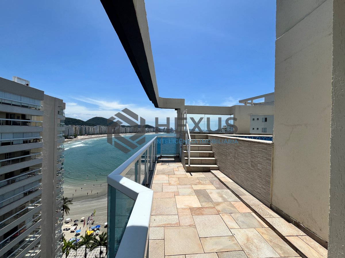 Foto 3 de Cobertura com varanda gourmet vista mar e lazer na beira mar da Praia das Asturias, Guaruja