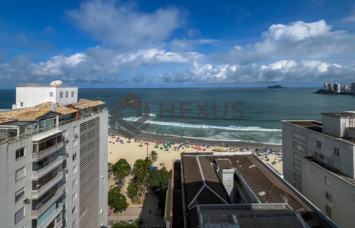 Foto 13 de Cobertura Dúplex frente mar com varanda gourmet e lazer na Pitangueiras, Guarujá