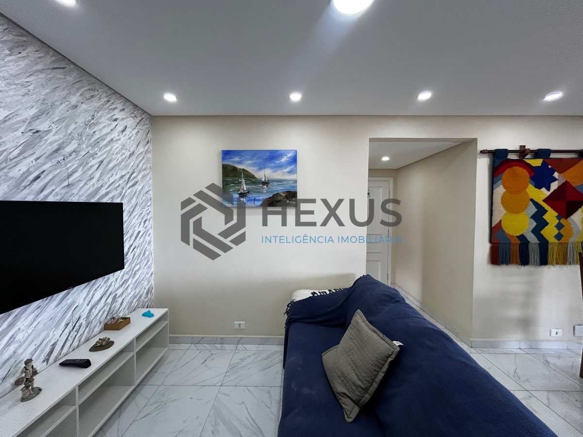 Foto 8 de Apartamento com varanda gourmet vista mar e lazer a 300m da praia na Enseada, Guarujá