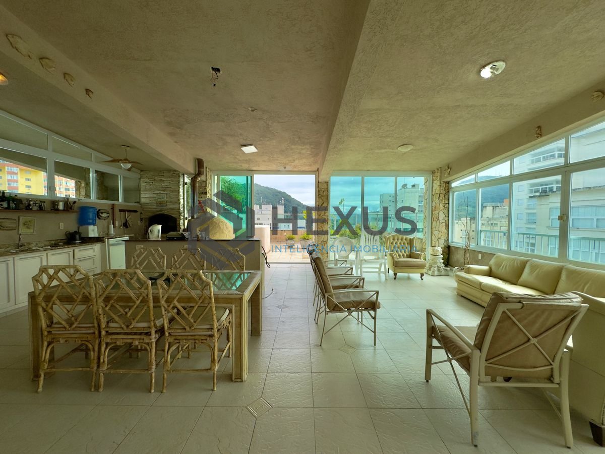 Foto 6 de Apartamento com varanda gourmet vista mar e lazer na beira mar da praia nas Pitangueiras, Guarujá